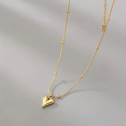 Golden Heart Bead Pendant 💛✨