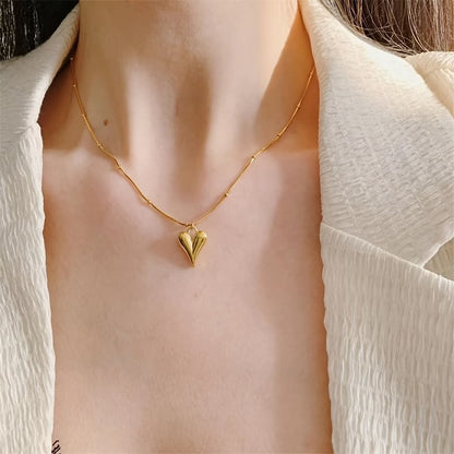 Golden Heart Bead Pendant 💛✨
