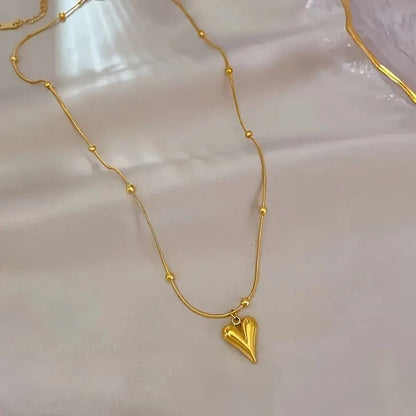 Golden Heart Bead Pendant 💛✨