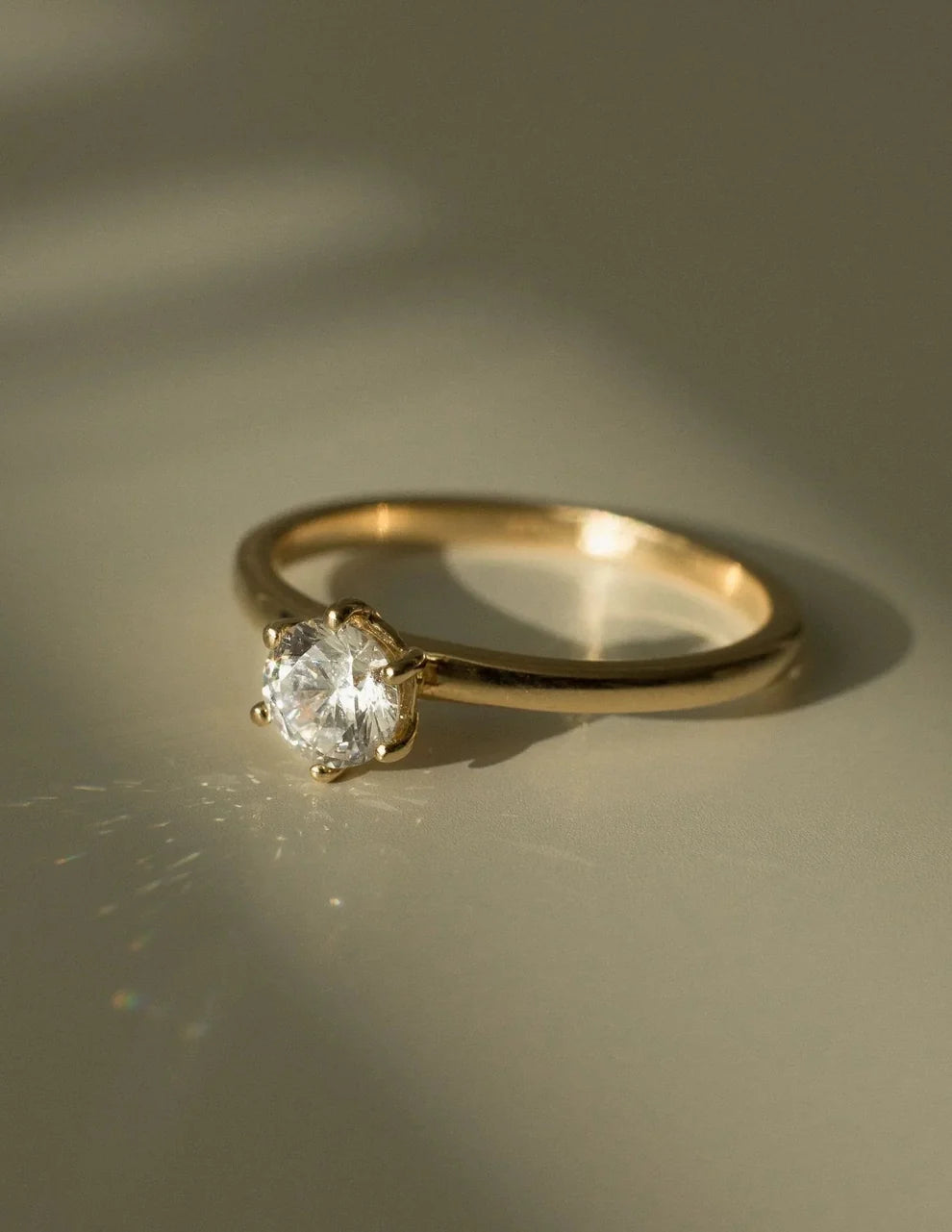 Golden Solitaire Ring 💍✨