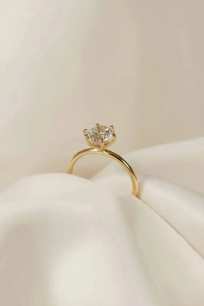Golden Solitaire Ring 💍✨