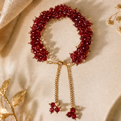 2 piece Crystal Gajra Bracelet